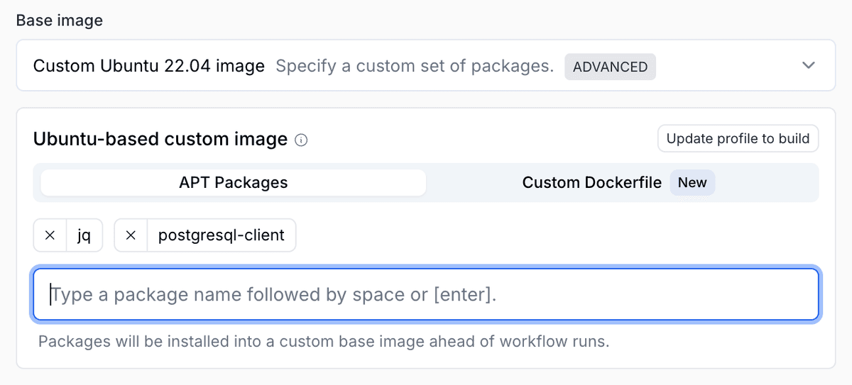 Select APT packages