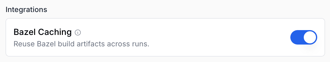 Bazel caching enabled in a Namespace runner profile