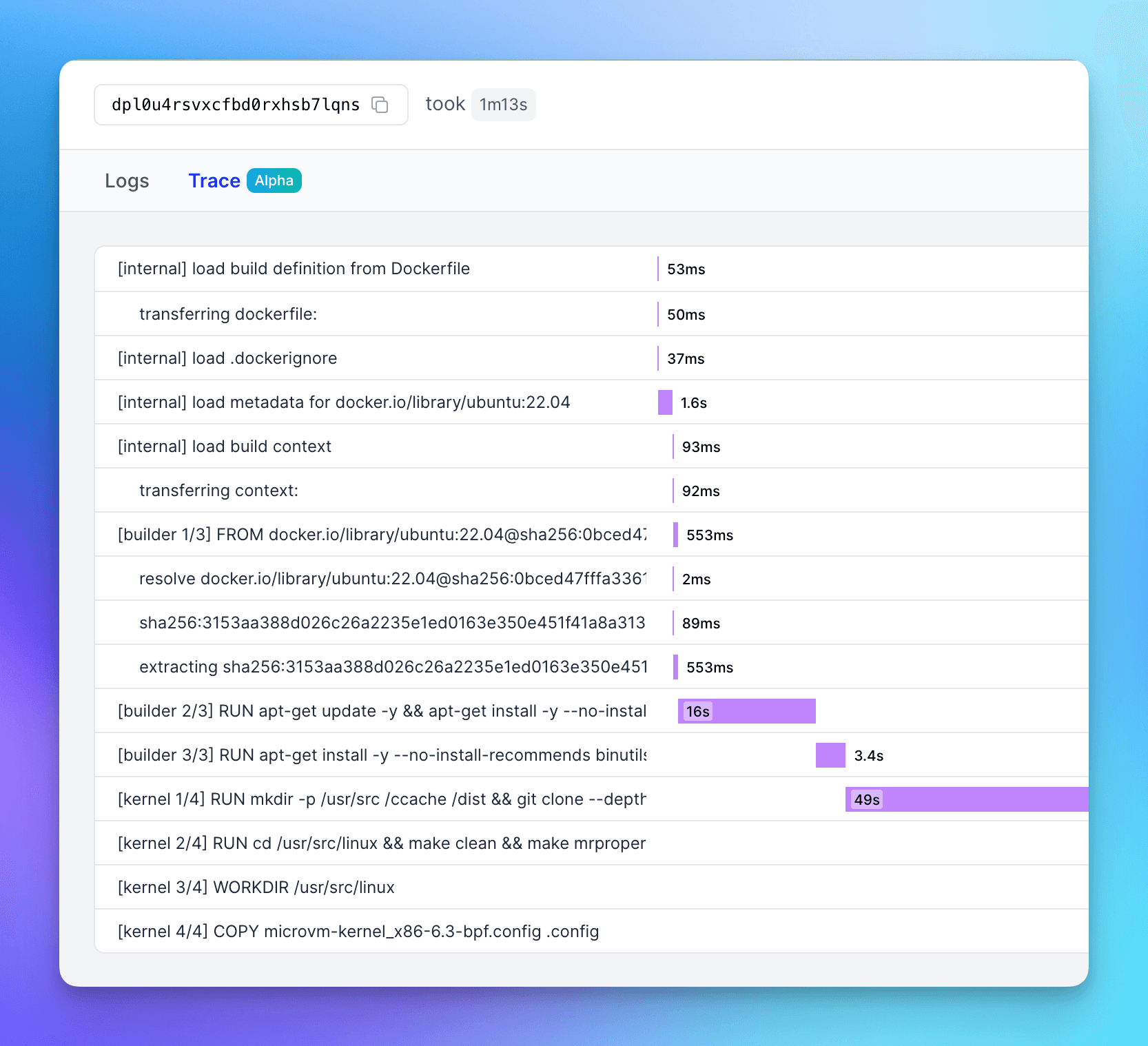 build-traces