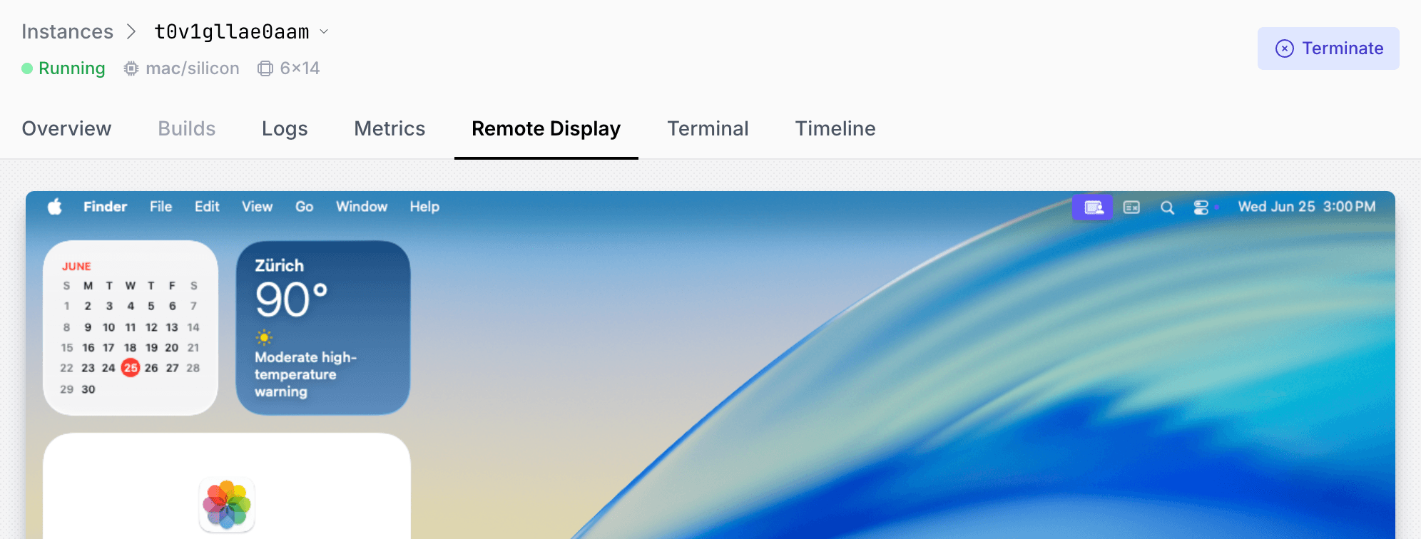 VNC Remote Display — drive your Mac from anywhere